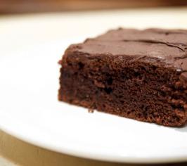 A delicious chocolate brownie