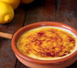 Typical Catalan dessert made from cream and egg yolks, covered with a traditional layer of caramelized sugar to provide a crispy contrast